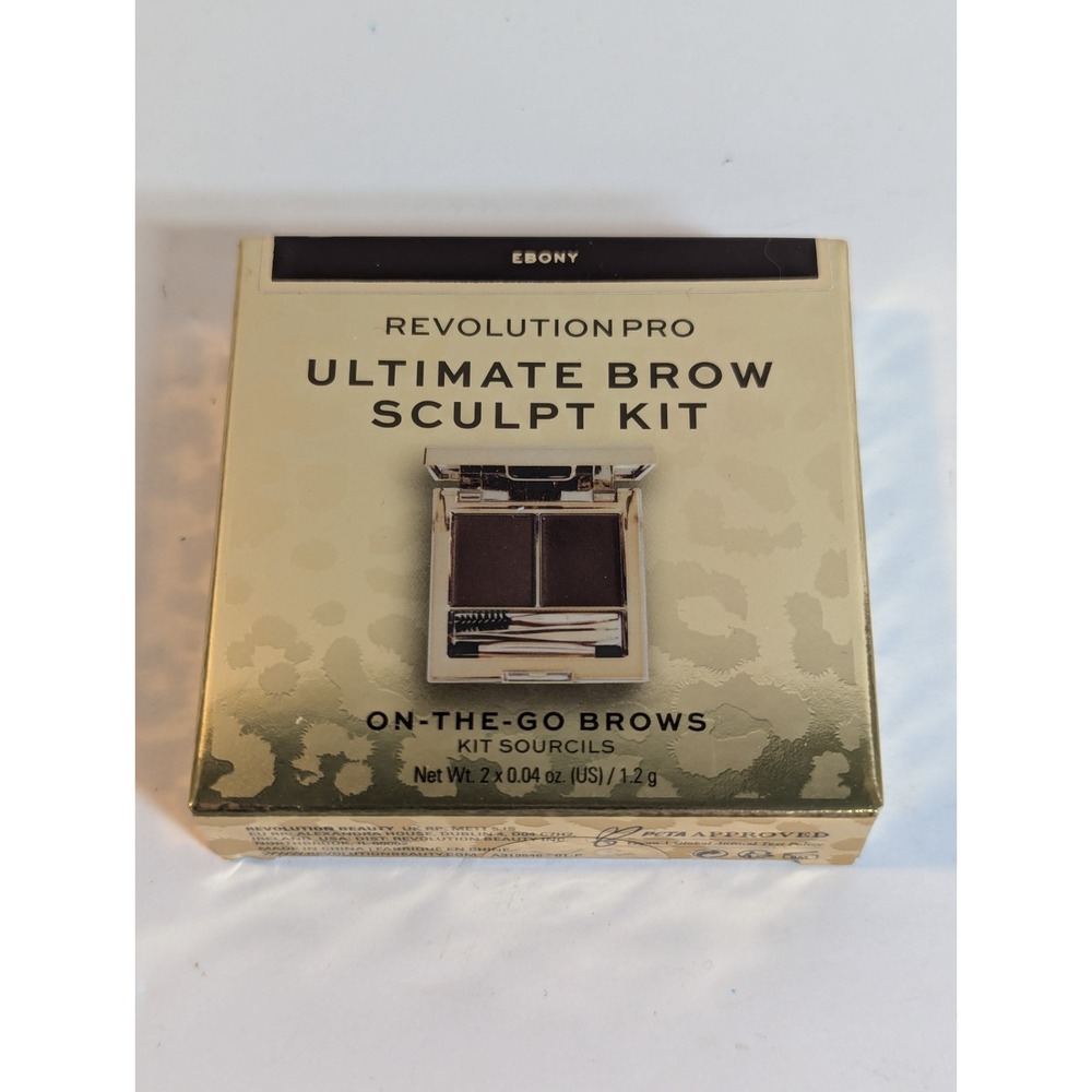 Revolution Pro Ultimate Brow Sculpt Kit On The Go Brows Shade Ebony